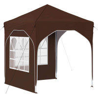 Produktbild för Pop-up Partytält 192 x 192 x 245 cm Brun