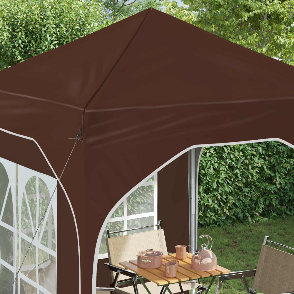 Produktbild för Pop-up Partytält 192 x 192 x 245 cm Brun