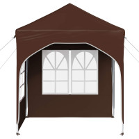 Produktbild för Pop-up Partytält 192 x 192 x 245 cm Brun