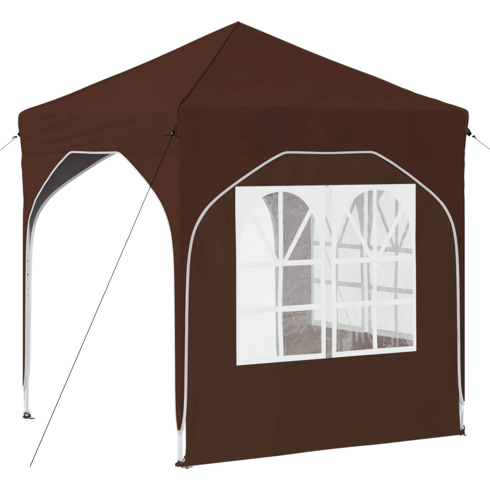 Produktbild för Pop-up Partytält 192 x 192 x 245 cm Brun