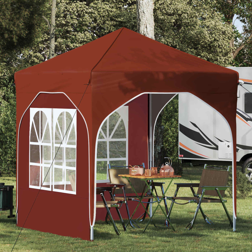 Produktbild för Pop-up Partytält 192 x 192 x 245 cm Terracotta