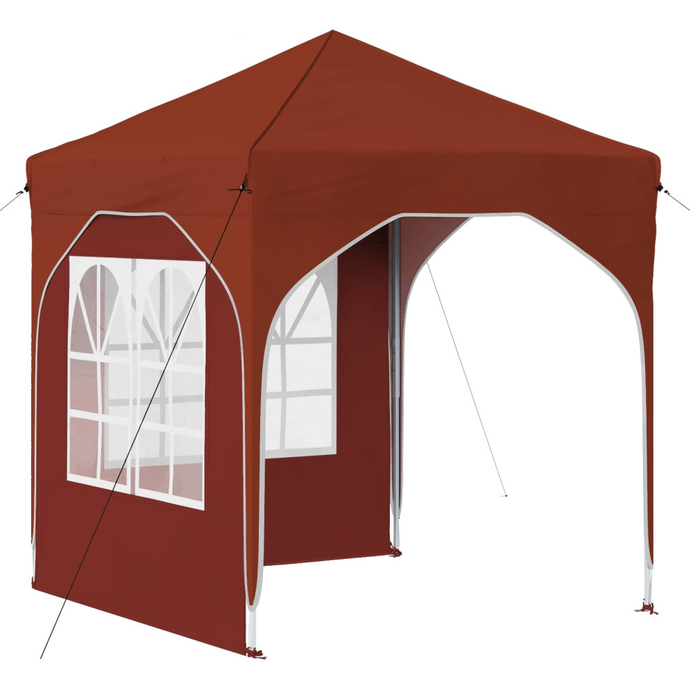 Produktbild för Pop-up Partytält 192 x 192 x 245 cm Terracotta