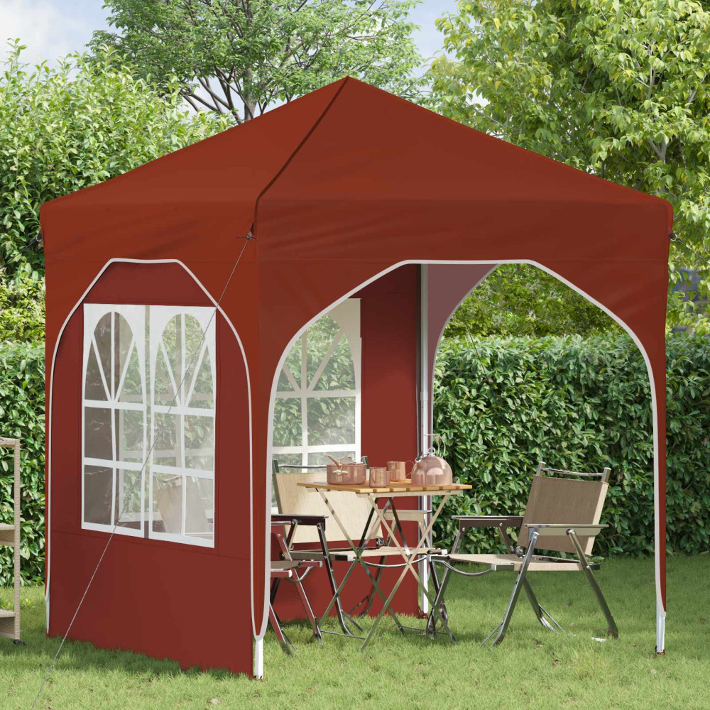 Produktbild för Pop-up Partytält 192 x 192 x 245 cm Terracotta