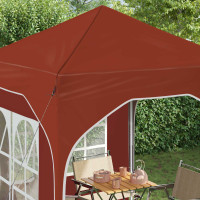 Produktbild för Pop-up Partytält 192 x 192 x 245 cm Terracotta