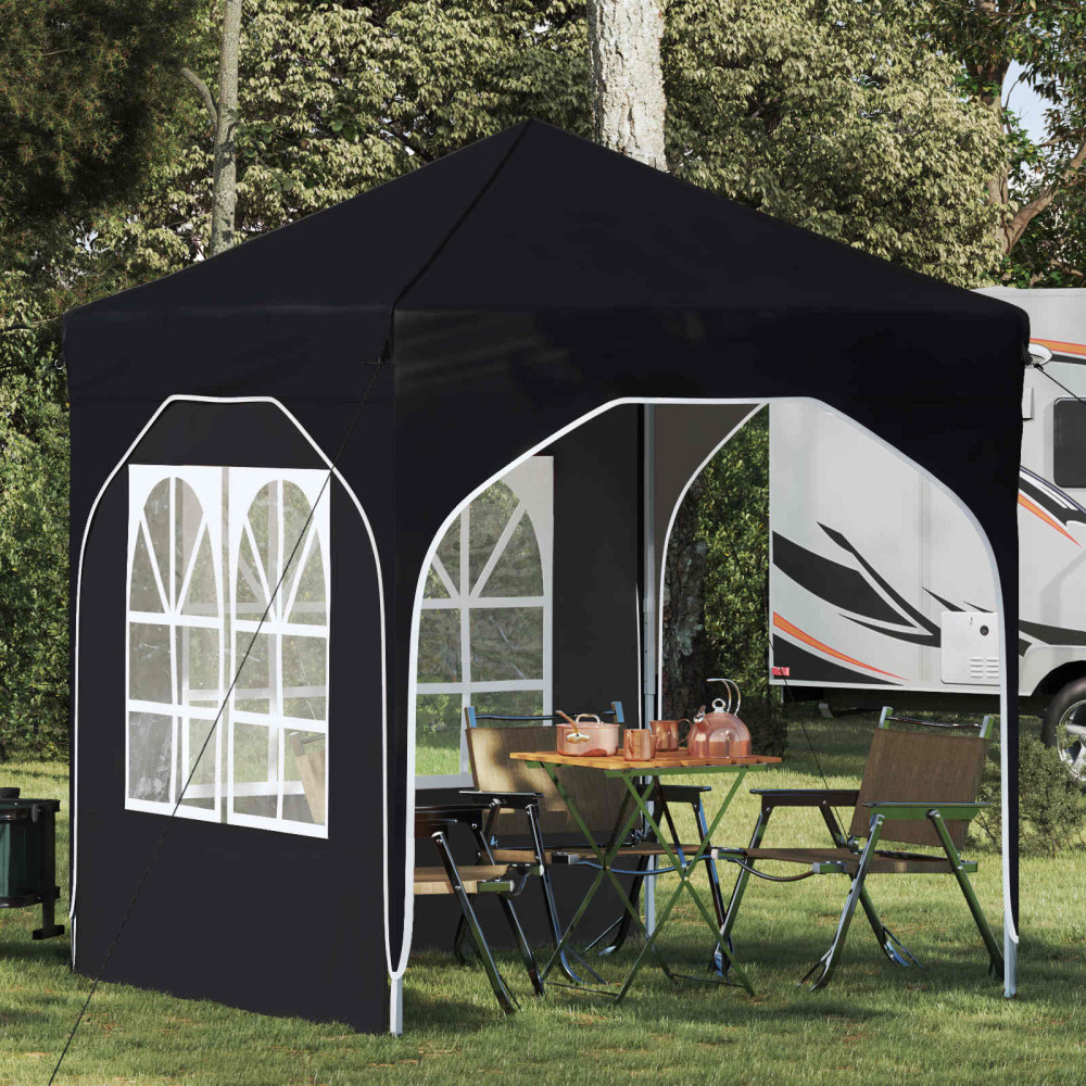 Produktbild för Pop-up Partytält 192 x 192 x 245 cm Svart