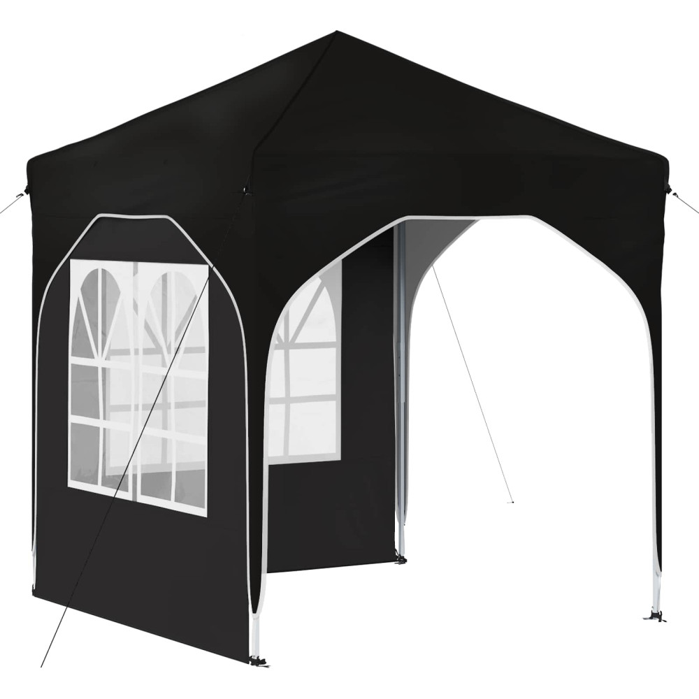 Produktbild för Pop-up Partytält 192 x 192 x 245 cm Svart