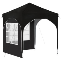 Produktbild för Pop-up Partytält 192 x 192 x 245 cm Svart