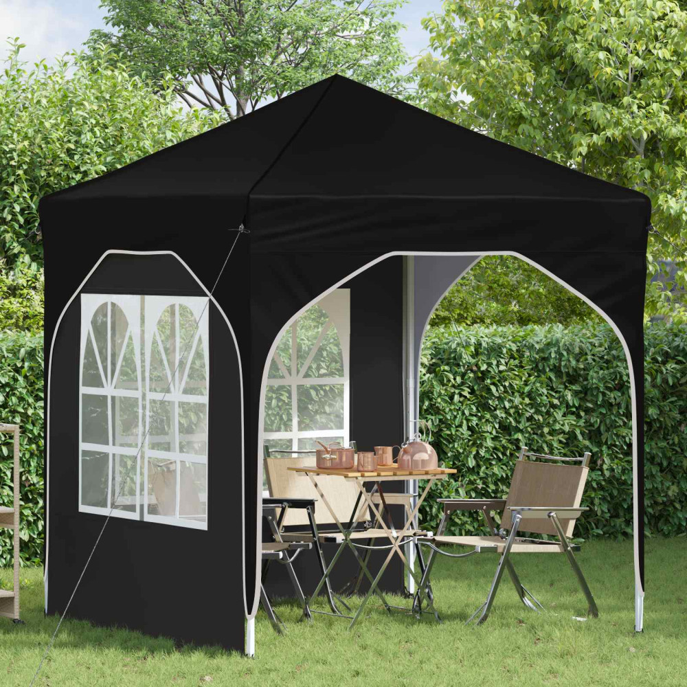 Produktbild för Pop-up Partytält 192 x 192 x 245 cm Svart