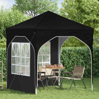 Produktbild för Pop-up Partytält 192 x 192 x 245 cm Svart