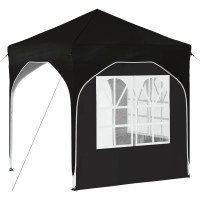 Produktbild för Pop-up Partytält 192 x 192 x 245 cm Svart