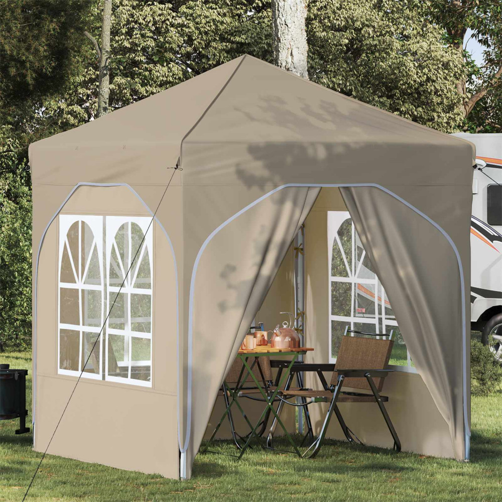Produktbild för Pop-up Partytält 192 x 192 x 245 cm Gräddvit