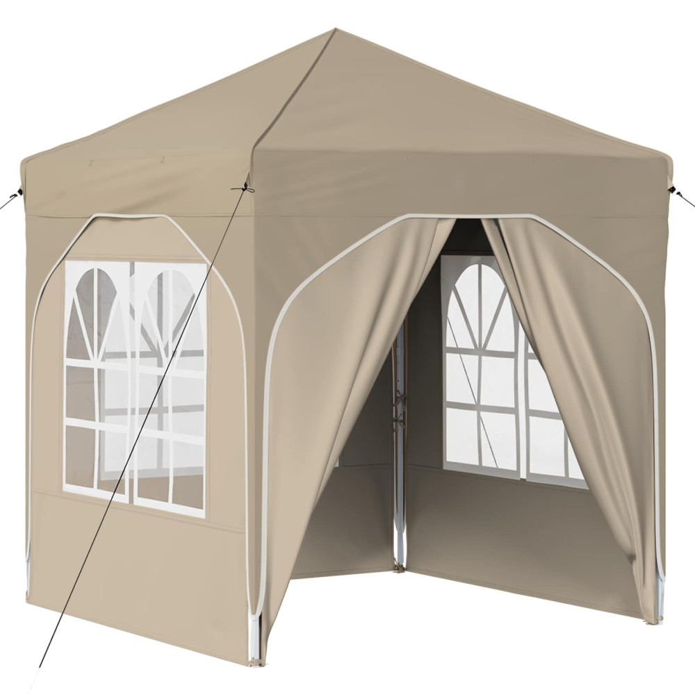 Produktbild för Pop-up Partytält 192 x 192 x 245 cm Gräddvit
