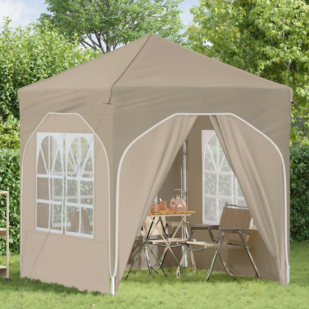 Produktbild för Pop-up Partytält 192 x 192 x 245 cm Gräddvit