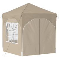 Produktbild för Pop-up Partytält 192 x 192 x 245 cm Gräddvit