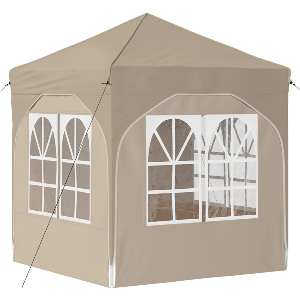 Produktbild för Pop-up Partytält 192 x 192 x 245 cm Gräddvit