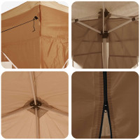 Produktbild för Pop-up Partytält 192 x 192 x 245 cm Beige