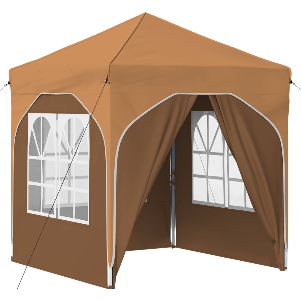 Produktbild för Pop-up Partytält 192 x 192 x 245 cm Beige