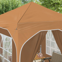 Produktbild för Pop-up Partytält 192 x 192 x 245 cm Beige