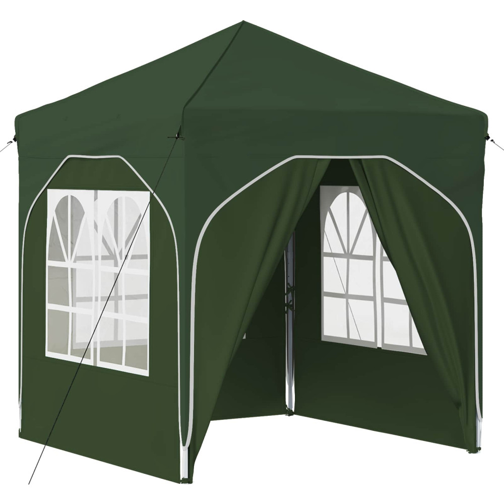 Produktbild för Pop-up Partytält 192 x 192 x 245 cm Grön