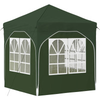 Produktbild för Pop-up Partytält 192 x 192 x 245 cm Grön
