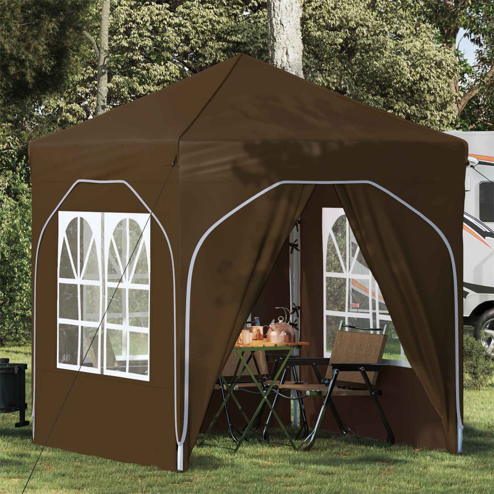 Produktbild för Pop-up Partytält 192 x 192 x 245 cm Taupe
