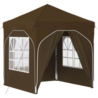 Produktbild för Pop-up Partytält 192 x 192 x 245 cm Taupe