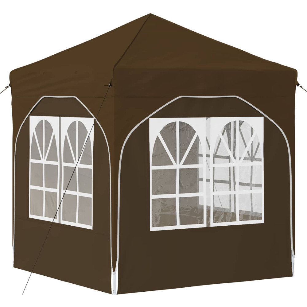 Produktbild för Pop-up Partytält 192 x 192 x 245 cm Taupe