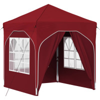 Produktbild för Pop-up Partytält 192 x 192 x 245 cm Vinröd