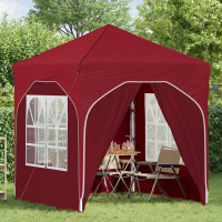 Produktbild för Pop-up Partytält 192 x 192 x 245 cm Vinröd