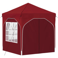 Produktbild för Pop-up Partytält 192 x 192 x 245 cm Vinröd