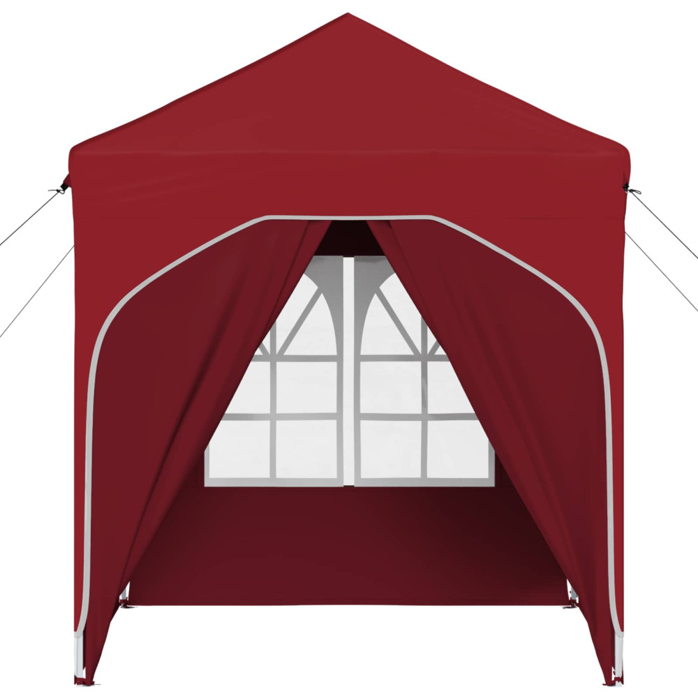 Produktbild för Pop-up Partytält 192 x 192 x 245 cm Vinröd