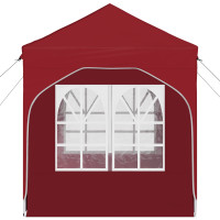 Produktbild för Pop-up Partytält 192 x 192 x 245 cm Vinröd