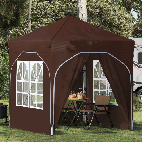 vidaXL Pop-up Partytält 192 x 192 x 245 cm Brun