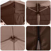Produktbild för Pop-up Partytält 192 x 192 x 245 cm Brun