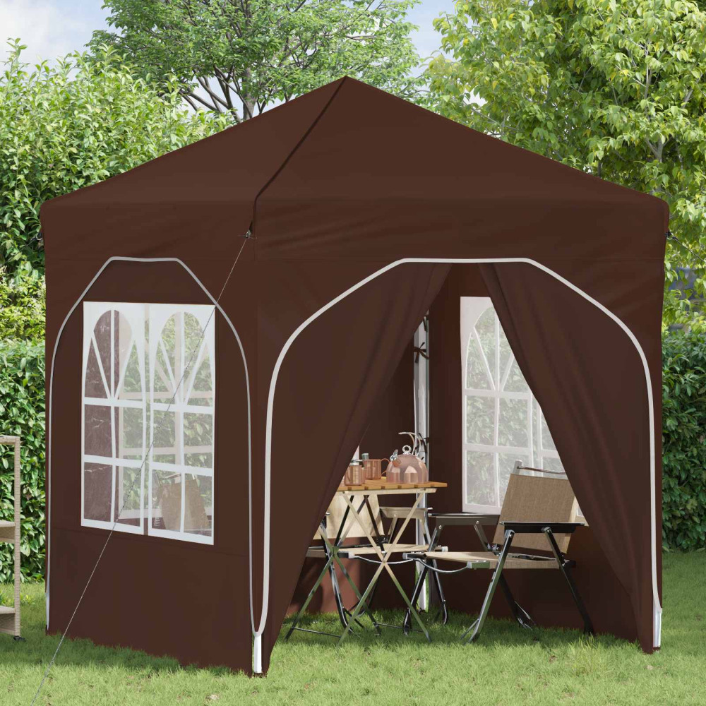 Produktbild för Pop-up Partytält 192 x 192 x 245 cm Brun