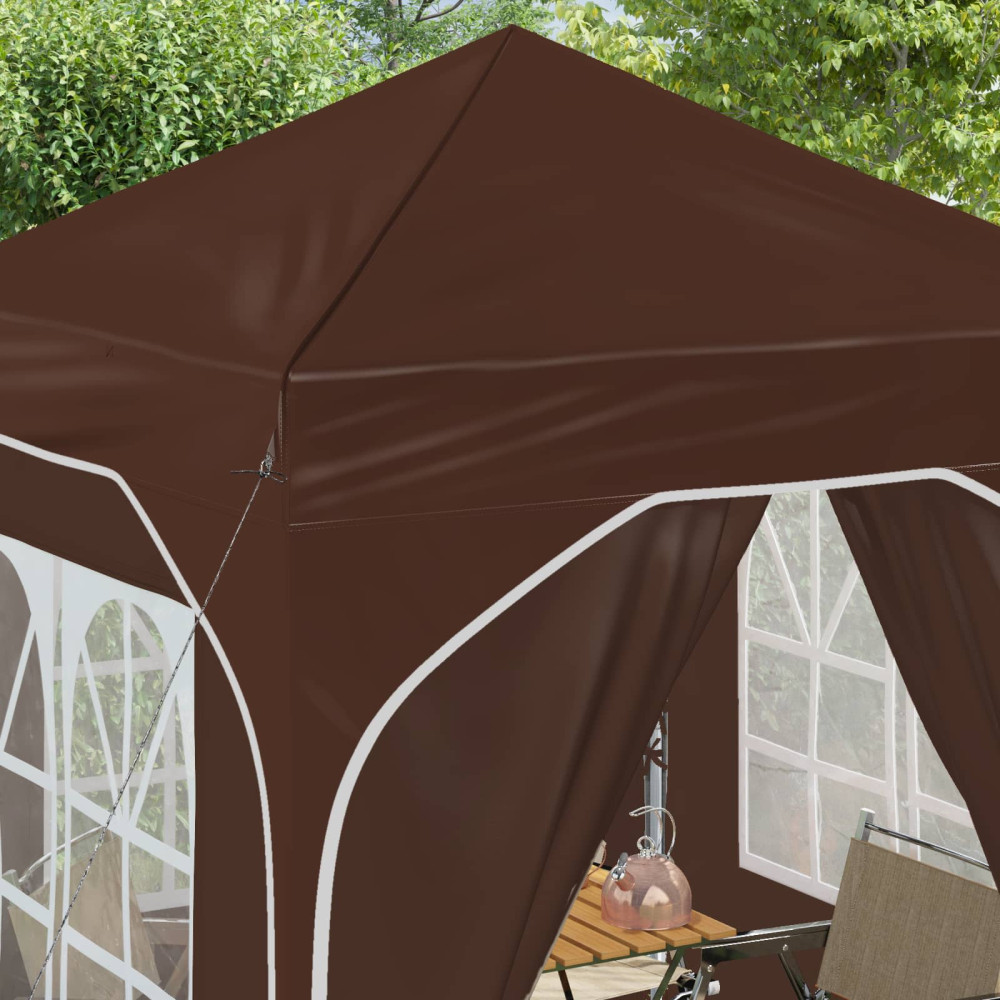Produktbild för Pop-up Partytält 192 x 192 x 245 cm Brun