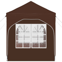 Produktbild för Pop-up Partytält 192 x 192 x 245 cm Brun