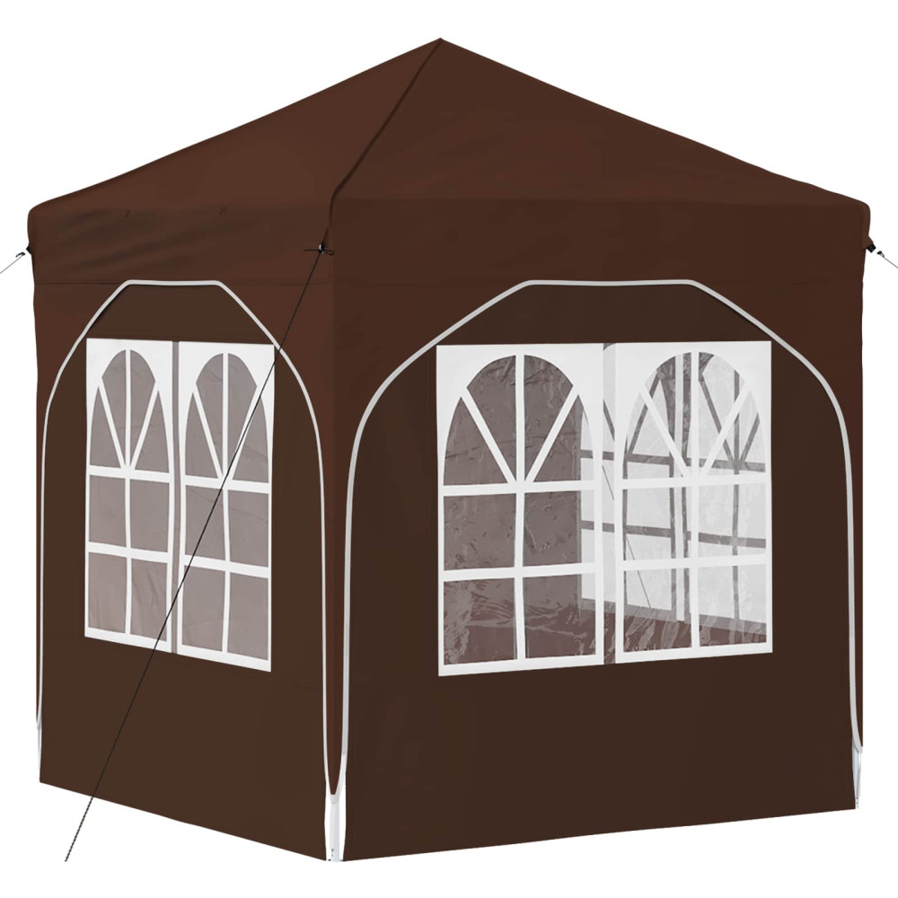 Produktbild för Pop-up Partytält 192 x 192 x 245 cm Brun