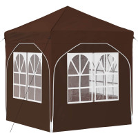 Produktbild för Pop-up Partytält 192 x 192 x 245 cm Brun