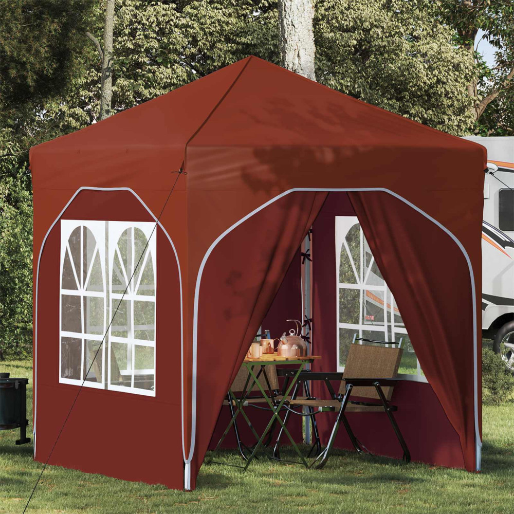 Produktbild för Pop-up Partytält 192 x 192 x 245 cm Terracotta