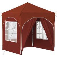 Produktbild för Pop-up Partytält 192 x 192 x 245 cm Terracotta