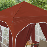 Produktbild för Pop-up Partytält 192 x 192 x 245 cm Terracotta