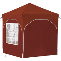 Produktbild för Pop-up Partytält 192 x 192 x 245 cm Terracotta