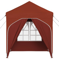 Produktbild för Pop-up Partytält 192 x 192 x 245 cm Terracotta