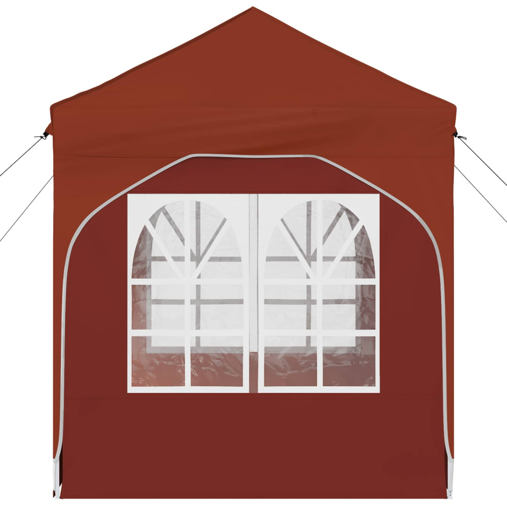 Produktbild för Pop-up Partytält 192 x 192 x 245 cm Terracotta