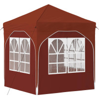 Produktbild för Pop-up Partytält 192 x 192 x 245 cm Terracotta