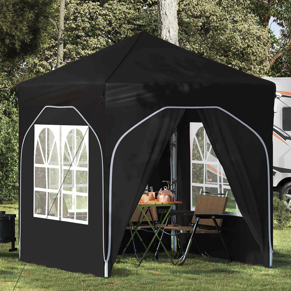 Produktbild för Pop-up Partytält 192 x 192 x 245 cm Svart