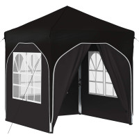 Produktbild för Pop-up Partytält 192 x 192 x 245 cm Svart