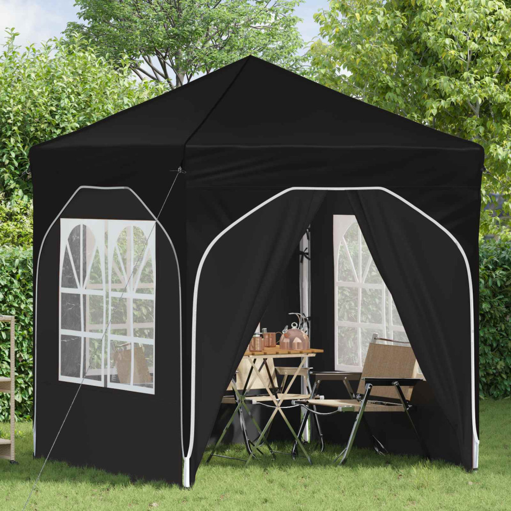 Produktbild för Pop-up Partytält 192 x 192 x 245 cm Svart