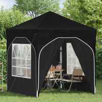 Produktbild för Pop-up Partytält 192 x 192 x 245 cm Svart